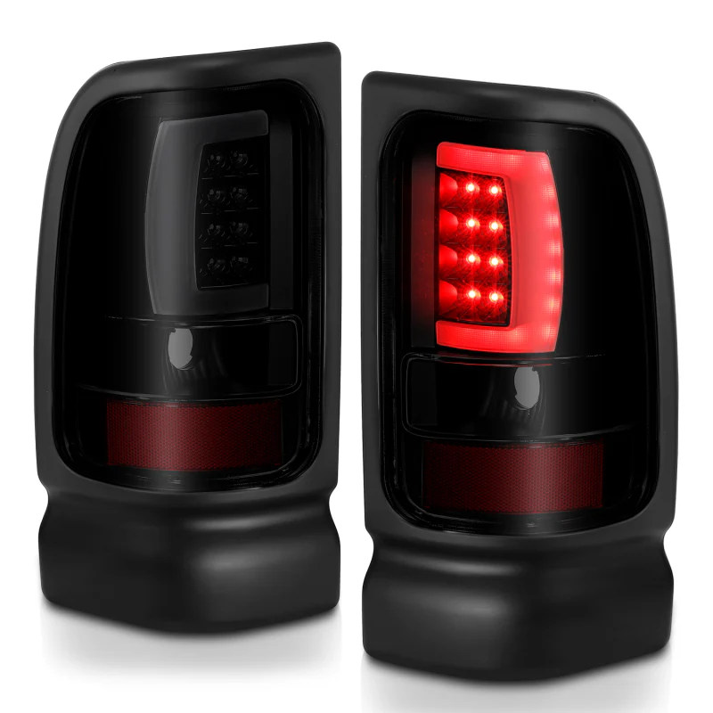 ANZO 1994-2001 Dodge Ram 1500 LED Taillights Plank Style Black w/Smoke Lens - Image 12