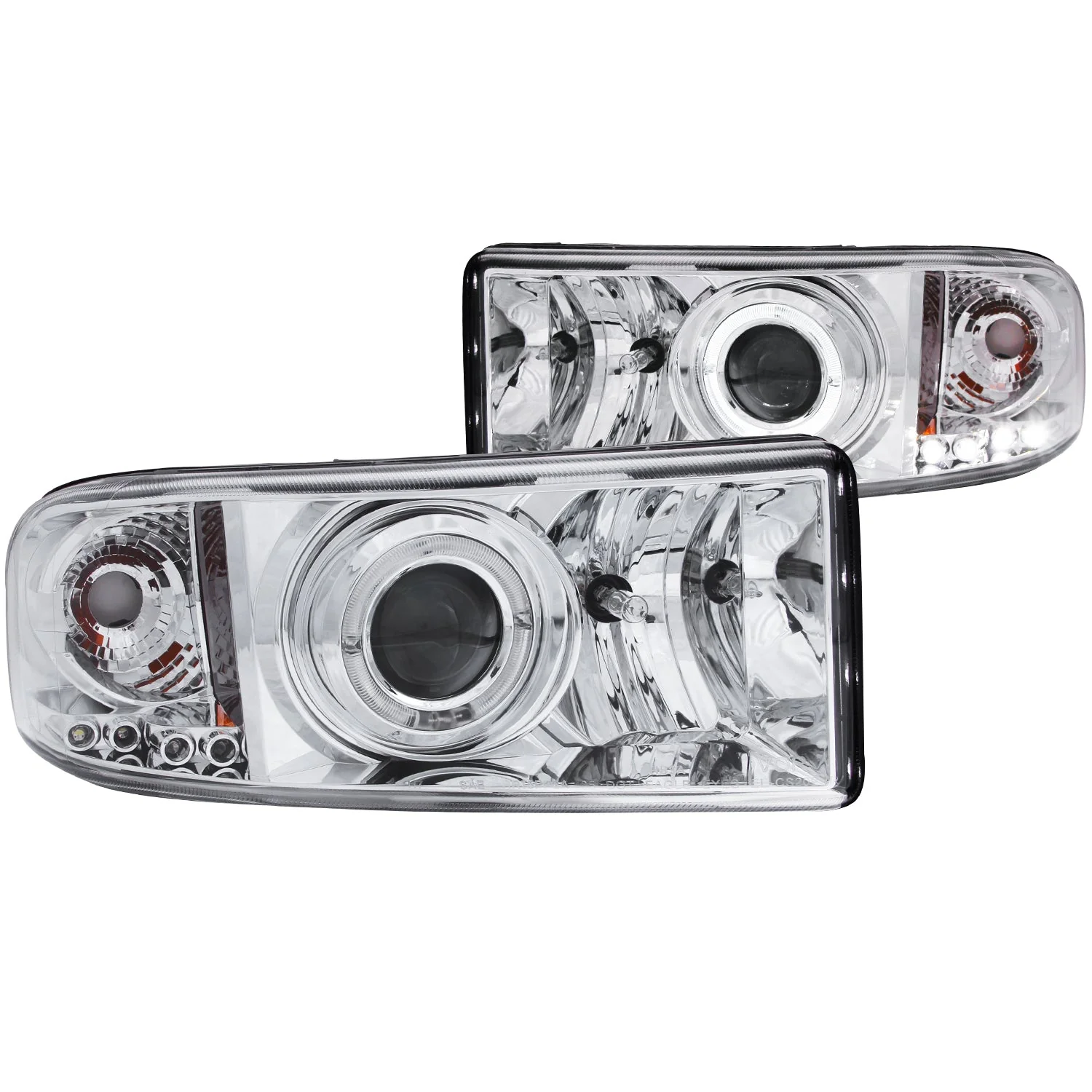 ANZO 1994-2001 Dodge Ram Projector Headlights w/ Halo Chrome - Image 5