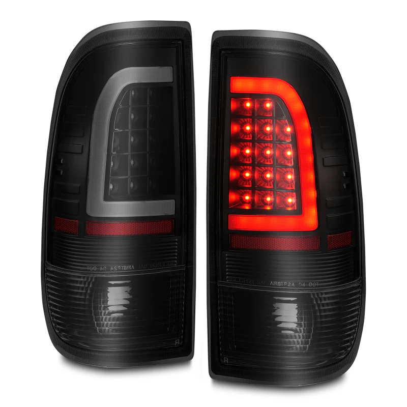 ANZO 1997-2003 Ford F-150 LED Tail Lights w/ Light Bar Black Housing Smoke Lens - Image 9