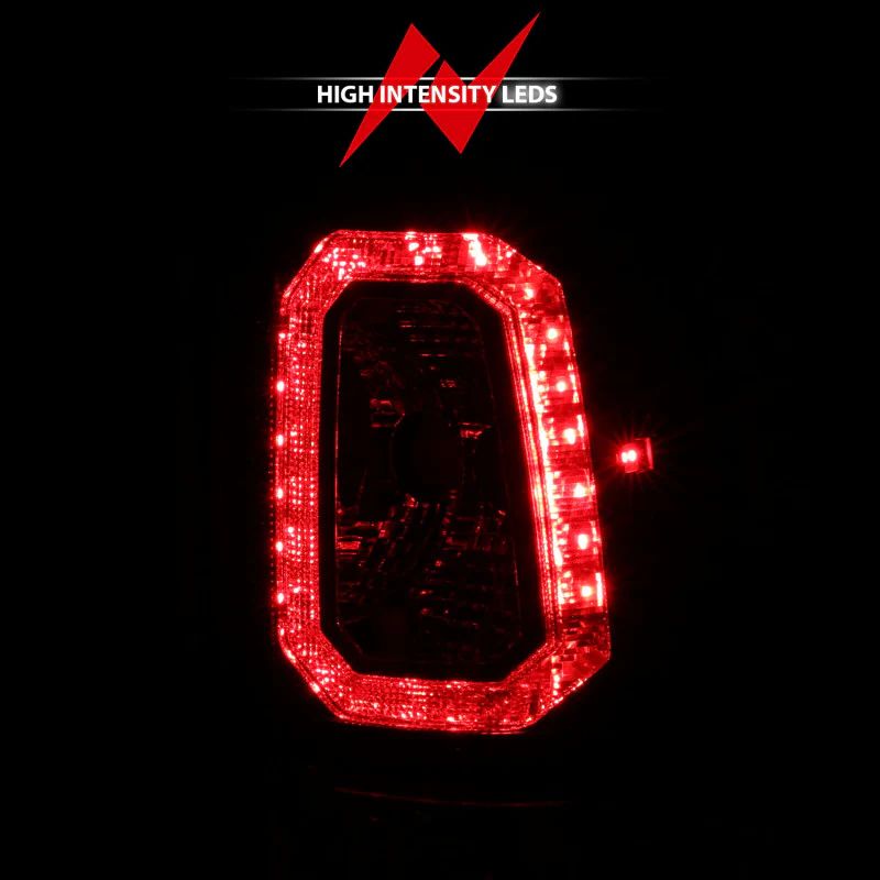 ANZO 1999-2002 Chevy Silverado 1500 LED Taillights Plank Style Black w/Clear Lens - Image 10