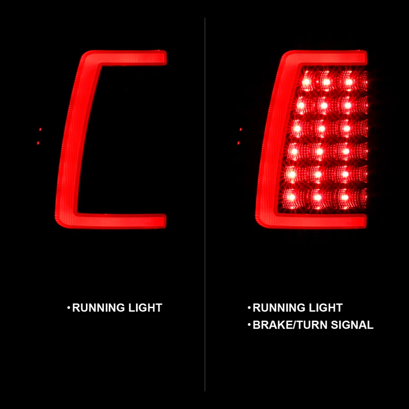 ANZO 1999-2002 Chevy Silverado 1500 LED Taillights Plank Style Black w/Smoke Lens - Image 15