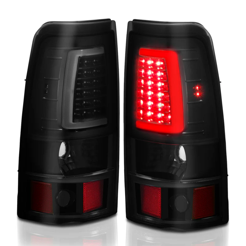 ANZO 1999-2002 Chevy Silverado 1500 LED Taillights Plank Style Black w/Smoke Lens - Image 3