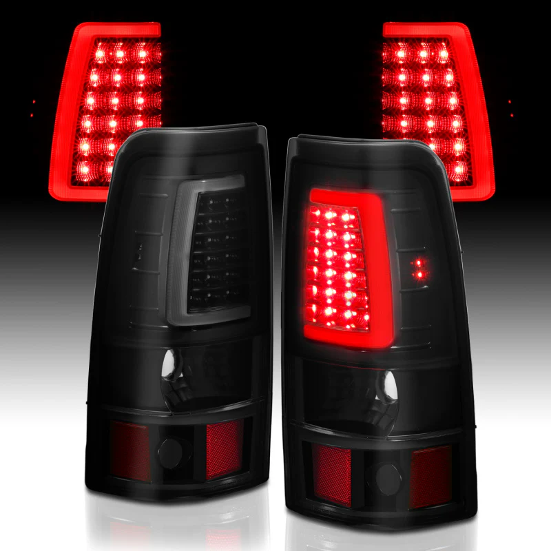 ANZO 1999-2002 Chevy Silverado 1500 LED Taillights Plank Style Black w/Smoke Lens - Image 8