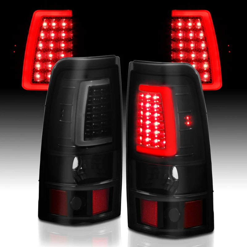 ANZO 1999-2002 Chevy Silverado 1500 LED Taillights Plank Style Black w/Smoke Lens - Image 9