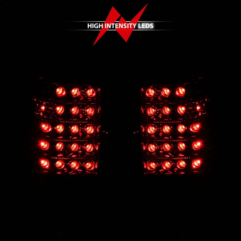 ANZO 1999-2007 Chevrolet Silverado 1500 LED Taillights Red/Clear - Image 14