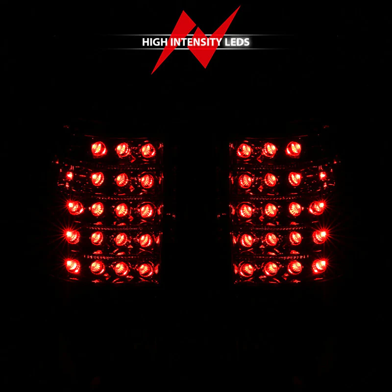 ANZO 1999-2007 Chevrolet Silverado 1500 LED Taillights Red/Clear - Image 6