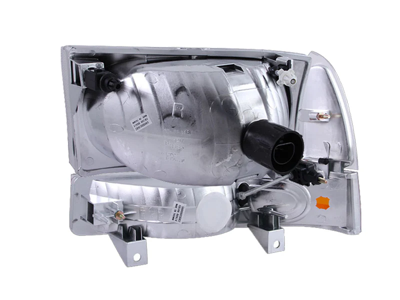 ANZO 2000-2004 Ford Excursion Crystal Headlights Black - Image 12