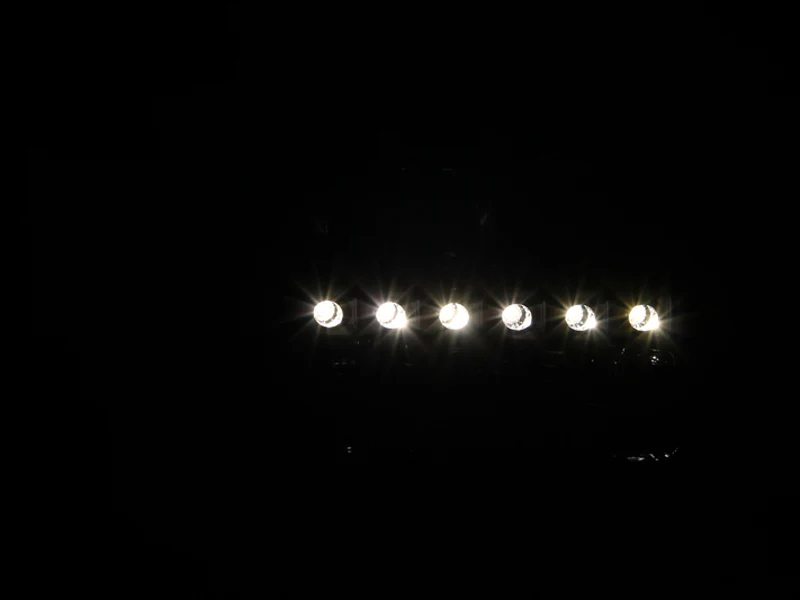 ANZO 2000-2004 Ford Excursion Crystal Headlights Black w/ LED 1pc - Image 3