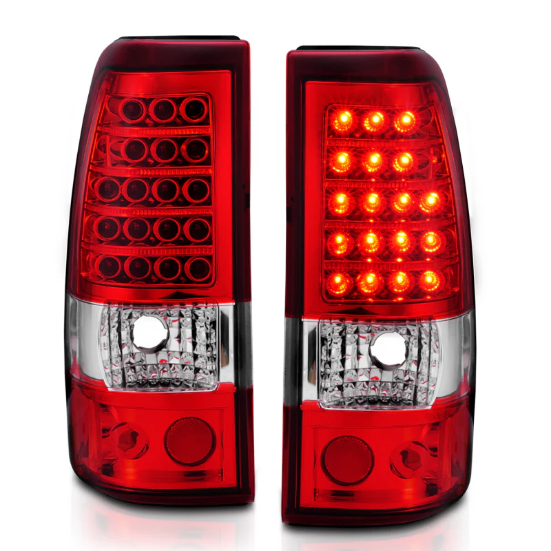 ANZO 2003-2006 Chevrolet Silverado 1500 LED Taillights Red/Clear - Image 3