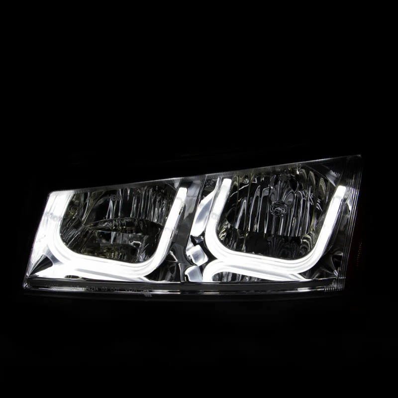ANZO 2003-2006 Chevrolet Silverado 1500 Projector Headlights w/ U-Bar Chrome - Image 8