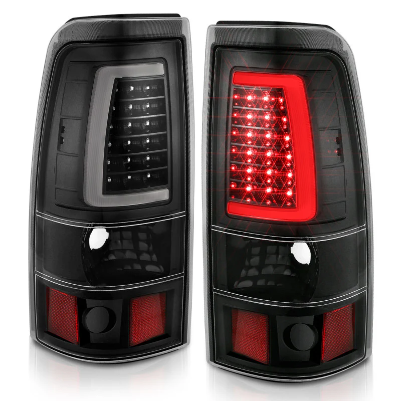ANZO 2003-2006 Chevy Silverado 1500 LED Taillights Plank Style Black w/Clear Lens - Image 11