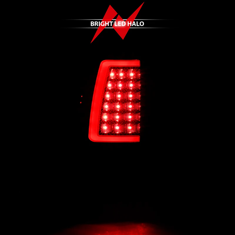ANZO 2003-2006 Chevy Silverado 1500 LED Taillights Plank Style Black w/Smoke Lens - Image 4