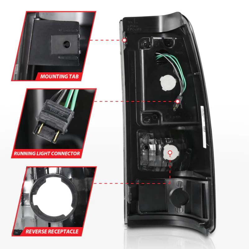 ANZO 2003-2006 Chevy Silverado 1500 LED Taillights Plank Style Black w/Smoke Lens - Image 13