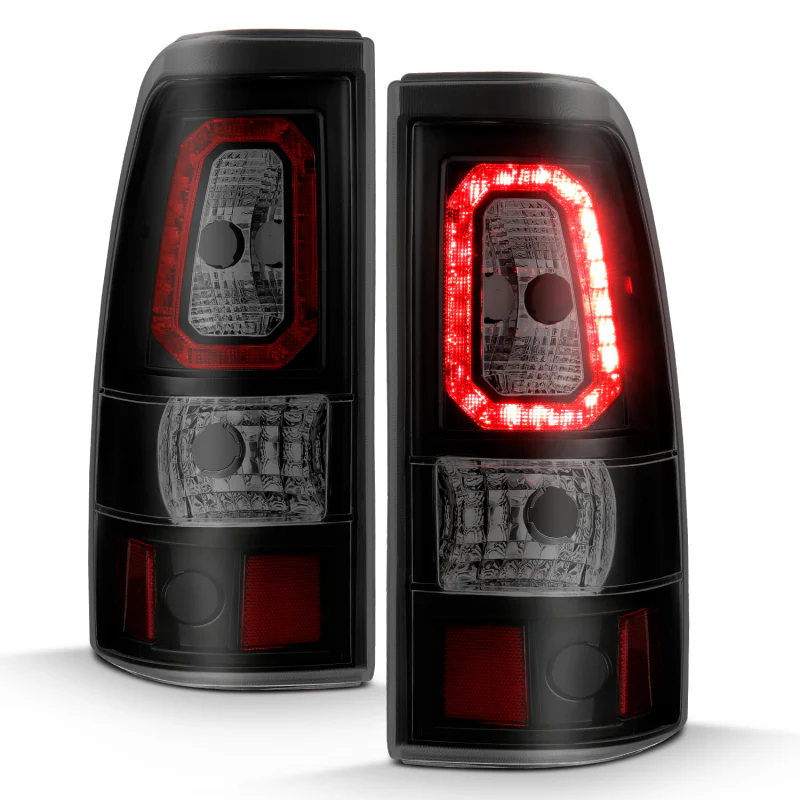 ANZO 2003-2006 Chevy Silverado 1500 LED Taillights Plank Style Black w/Smoke Lens - Image 7