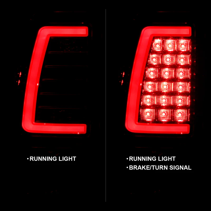 ANZO 2003-2006 Chevy Silverado 1500 LED Taillights Plank Style Chrome With Red/Clear Lens - Image 16