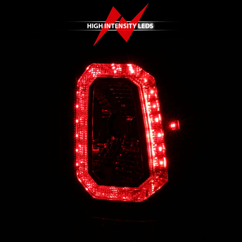 ANZO 2003-2006 Chevy Silverado 1500 LED Taillights Plank Style Chrome With Red/Clear Lens - Image 9