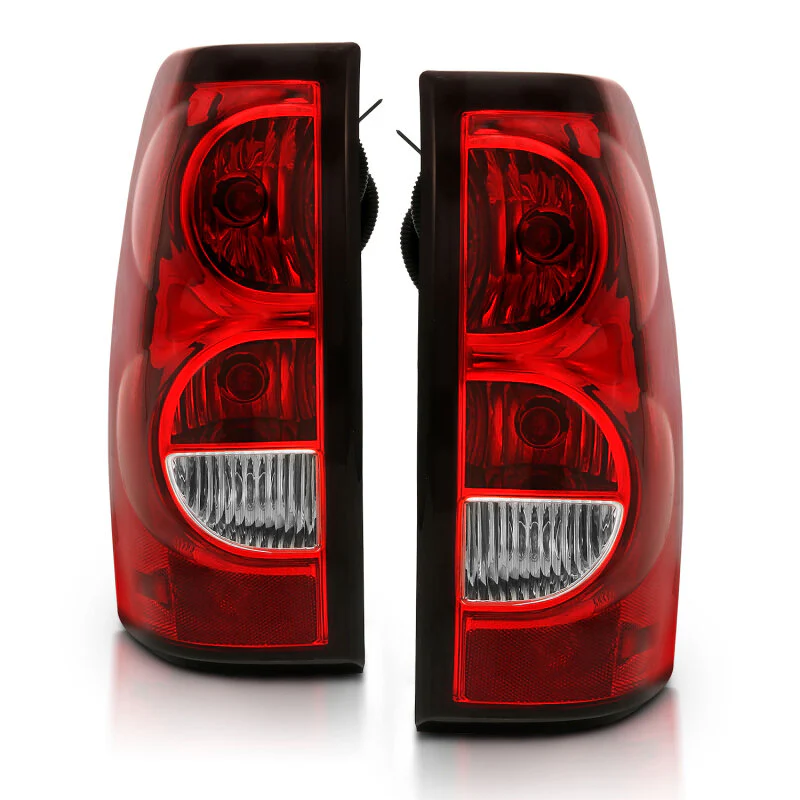 ANZO 2004-2007 Chevy Silverado Taillight Red/Clear Lens w/Black Trim (OE Replacement) - Image 11