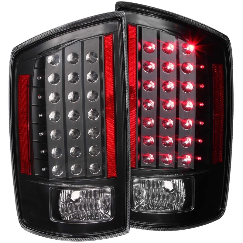 ANZO 2006-2008 Dodge Ram 1500 LED Taillights Black - Image 2