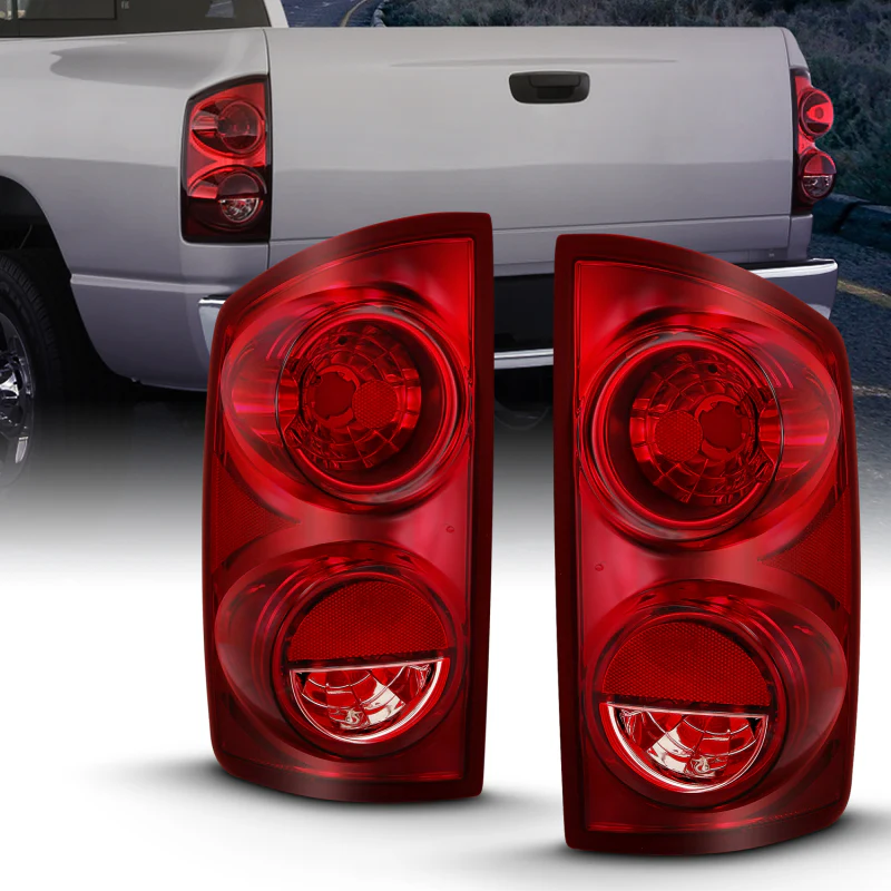 ANZO 2007-2009 Dodge Ram 1500 Tail Light Red Lens (OE) - Image 4