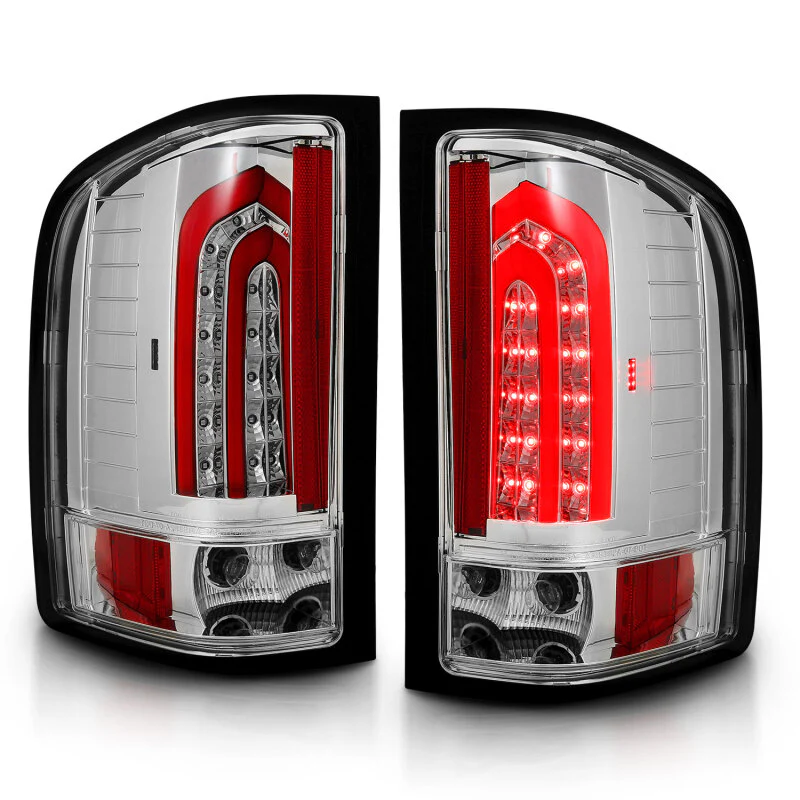 ANZO 2007-2013 Chevrolet Silverado 1500 LED Taillights Chrome - Image 2