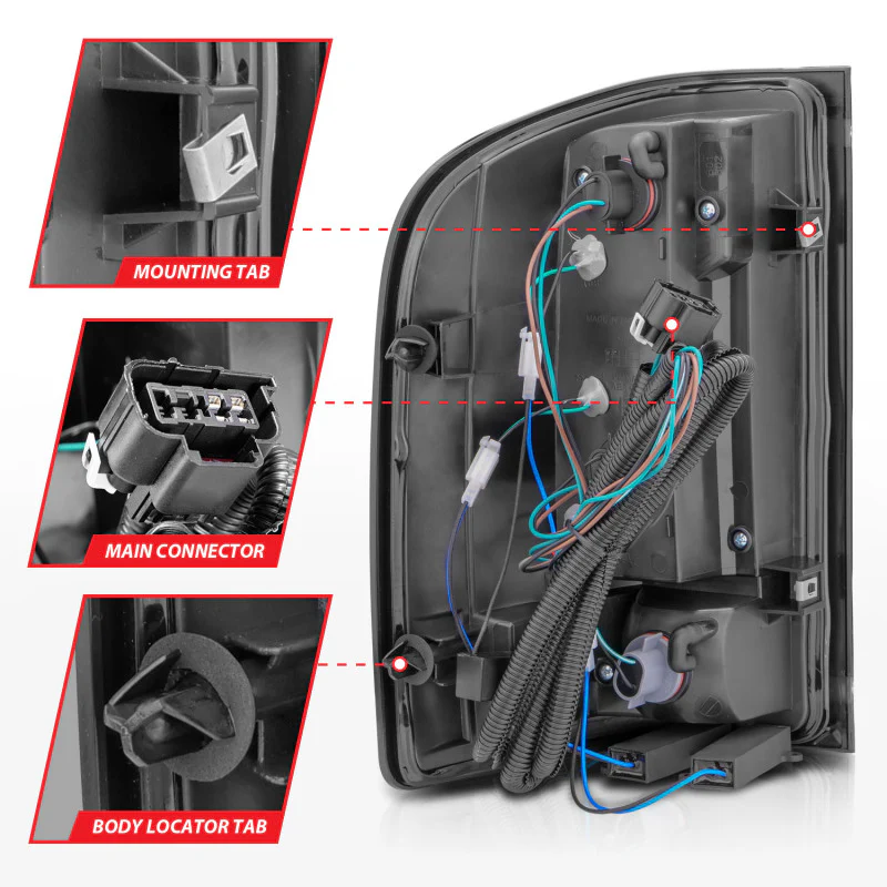 ANZO 2007-2013 Chevrolet Silverado1500/ 2500/ 3500 LED Tail Lights w/ Light Bar Black Housing Smoke - Image 12