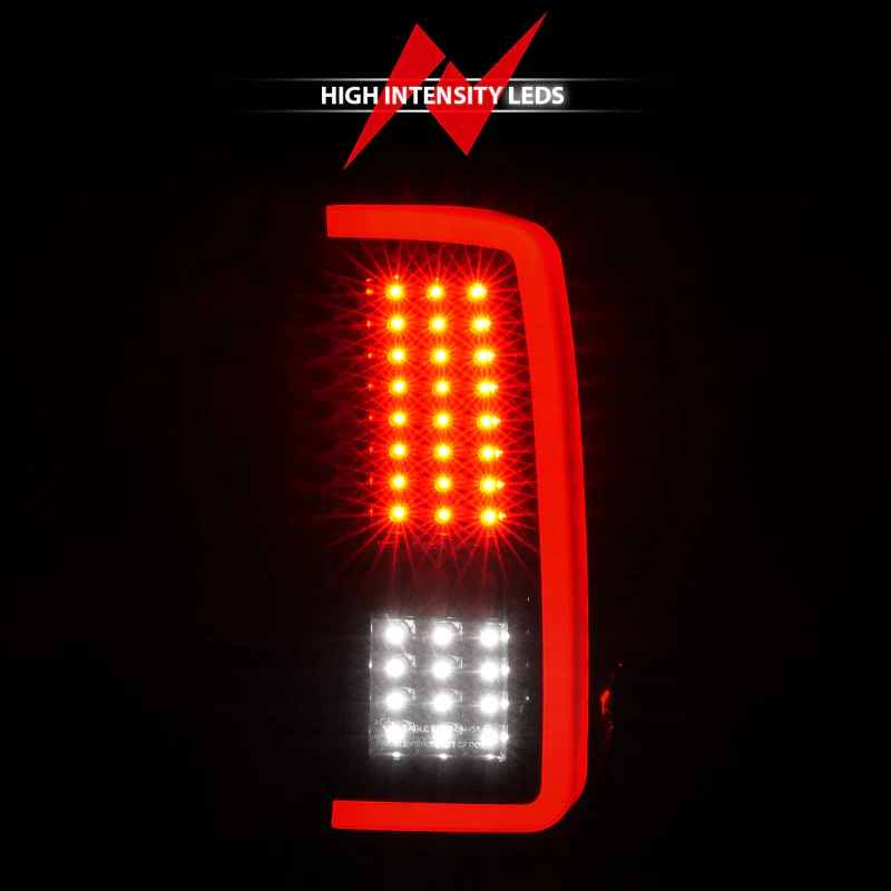 ANZO 2007-2013 Chevrolet Silverado1500/ 2500/ 3500 LED Tail Lights w/ Light Bar Black Housing Smoke - Image 7