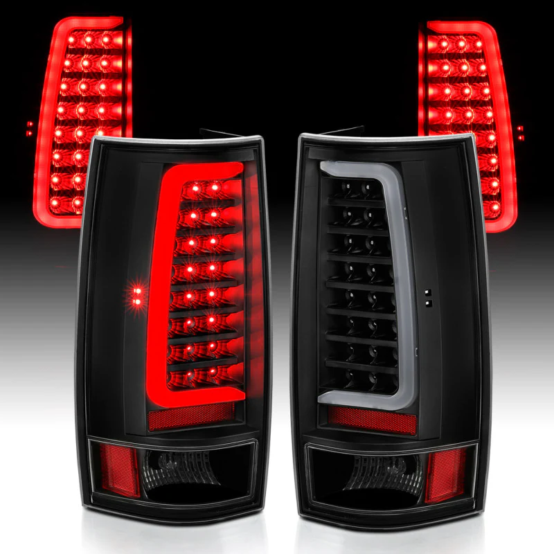 ANZO 2007-2014 Chevy Tahoe LED Taillight Plank Style Black w/Clear Lens - Image 9