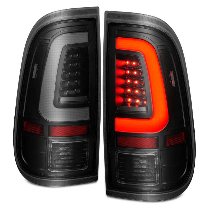 ANZO 2008-2016 Ford  F-250  LED Tail w/ Lights Bar Black Housing Smoke Lens - Image 12