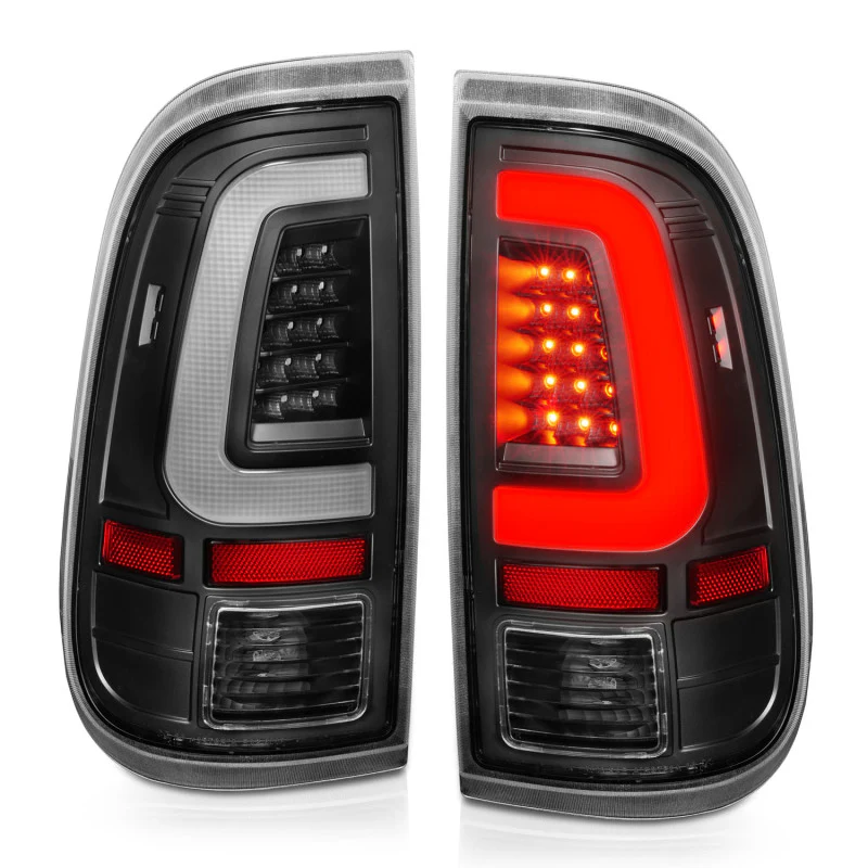 ANZO 2008-2016 Ford F-250 LED Taillights Black Housing Clear Lens (Pair) - Image 9