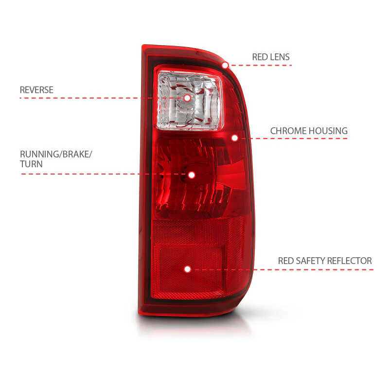 ANZO 2008-2016 Ford F-250 Taillight Red/Clear Lens (OE Replacement) - Image 4