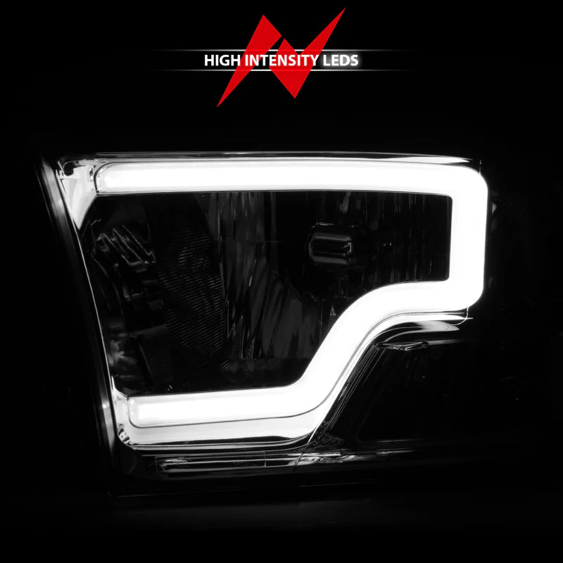 ANZO 2009-2018 Dodge Ram 1500/ 2500/ 3500 Crystal Headlights w/ Light Bar Chrome Housing - Image 13