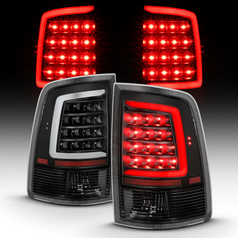ANZO 2009-2018 Dodge Ram 1500 LED Taillight Plank Style Black w/Clear Lens - Image 11