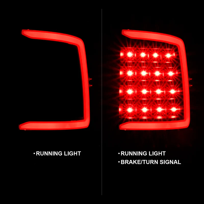 ANZO 2009-2018 Dodge Ram 1500 LED Taillight Plank Style Black w/Clear Lens - Image 15