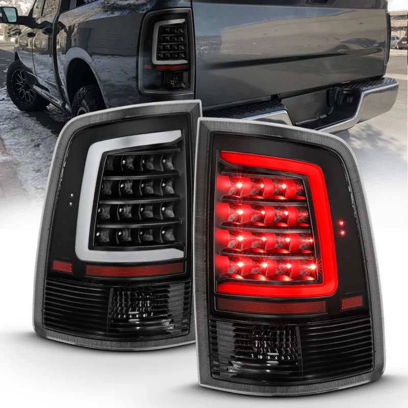 ANZO 2009-2018 Dodge Ram 1500 LED Taillight Plank Style Black w/Clear Lens - Image 2