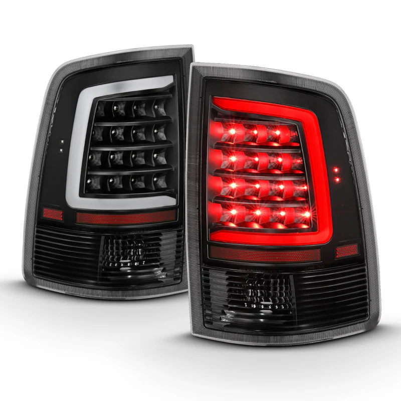 ANZO 2009-2018 Dodge Ram 1500 LED Taillight Plank Style Black w/Clear Lens - Image 7