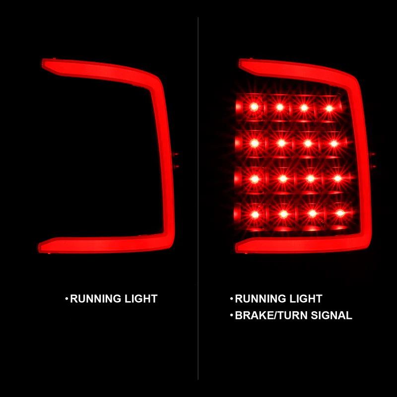 ANZO 2009-2018 Dodge Ram 1500 LED Taillight Plank Style Black w/Smoke Lens - Image 10