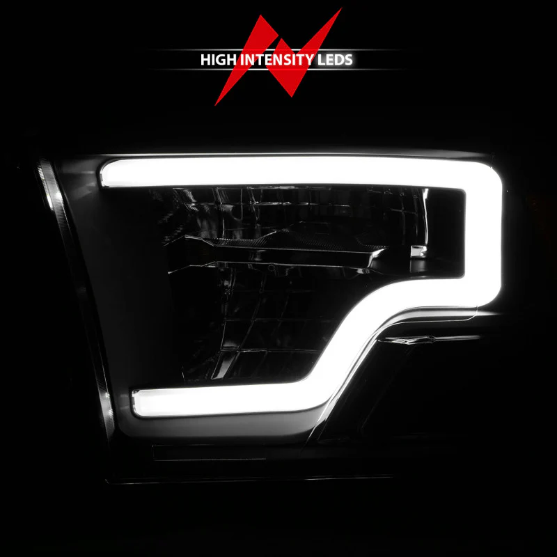 ANZO 2009-2020 Dodge Ram 1500 Full LED Square Projector Headlights w/ Chrome Housing Black Amber - Image 10