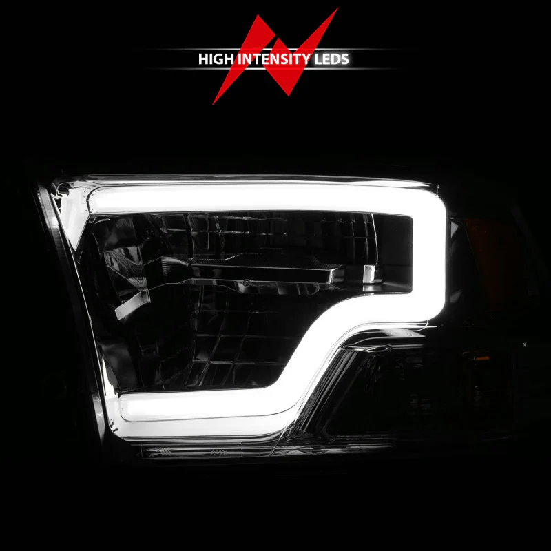 ANZO 2009-2020 Dodge Ram 1500 Full LED Square Projector Headlights w/ Chrome Housing Chrome Amber - Image 7