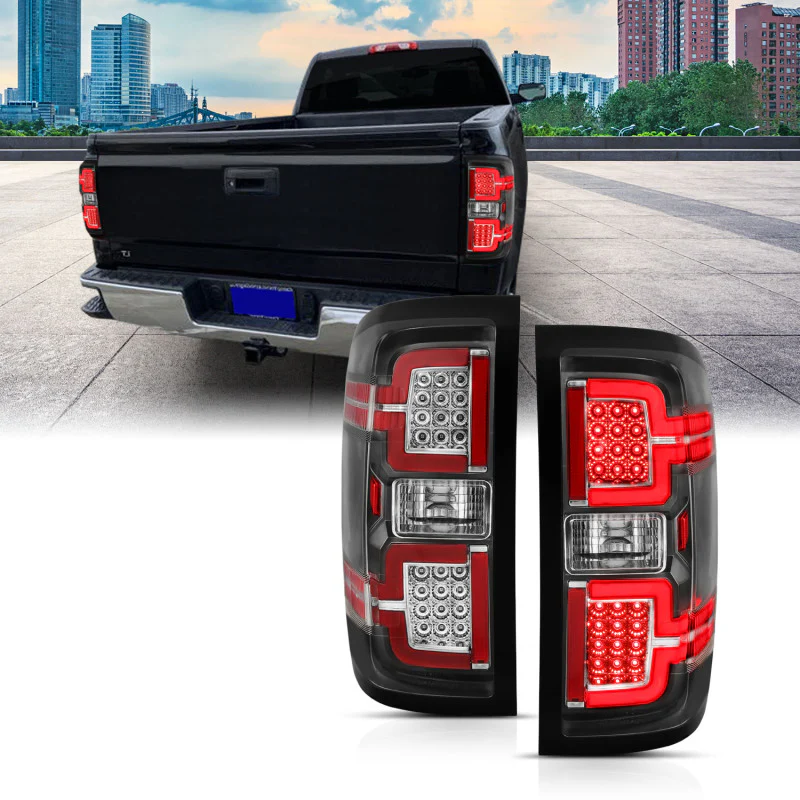 ANZO 2014-2018 Chevy Silverado 1500 LED Taillights Black - Image 4
