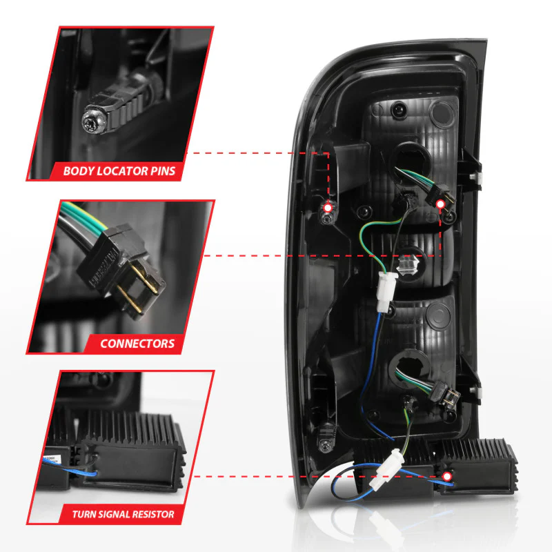 ANZO 2014-2018 Chevy Silverado 1500 LED Taillights Black - Image 7