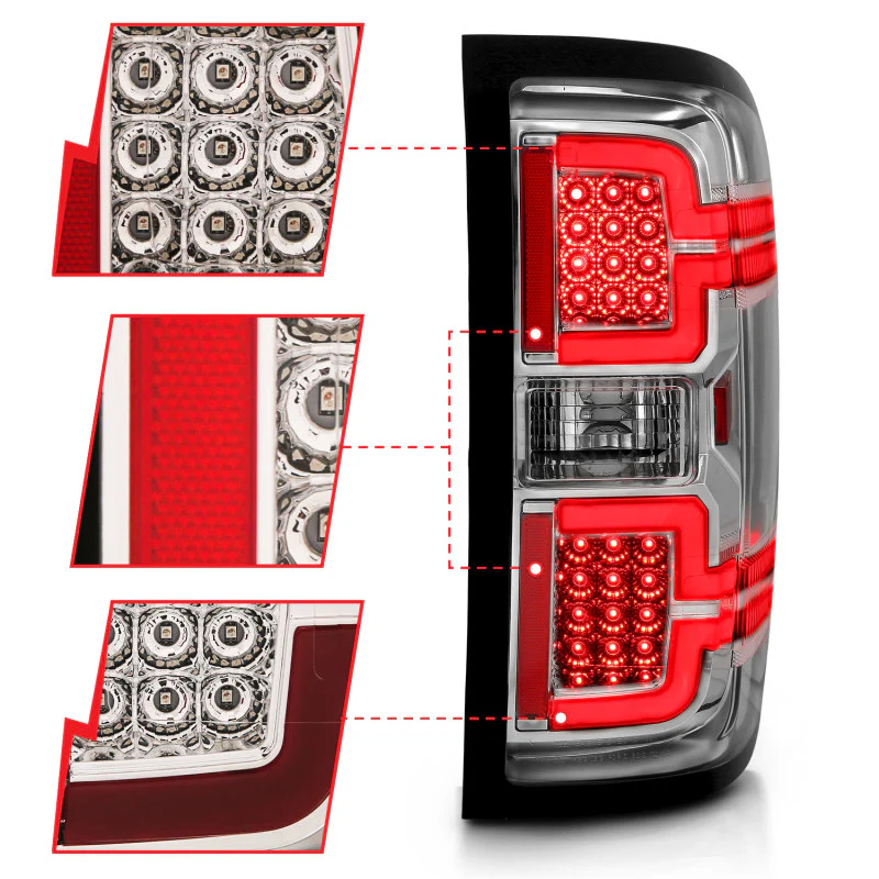 ANZO 2014-2018 Chevy Silverado 1500 LED Taillights Chrome - Image 10