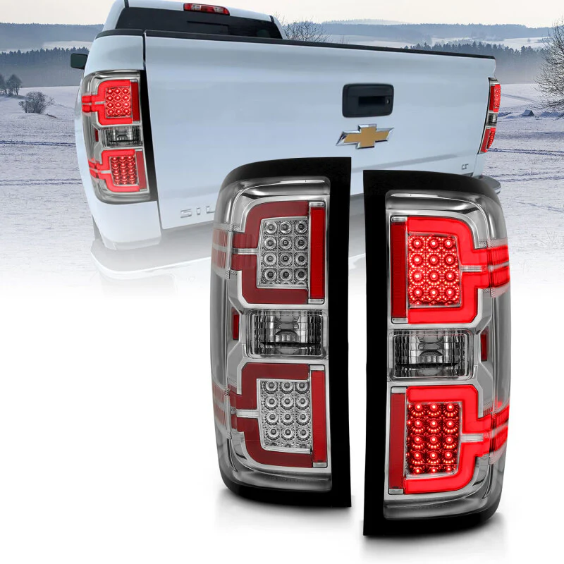 ANZO 2014-2018 Chevy Silverado 1500 LED Taillights Chrome - Image 5