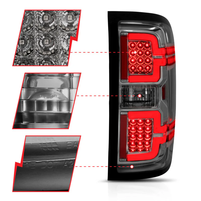 ANZO 2014-2018 Chevy Silverado 1500 LED Taillights Smoke - Image 3