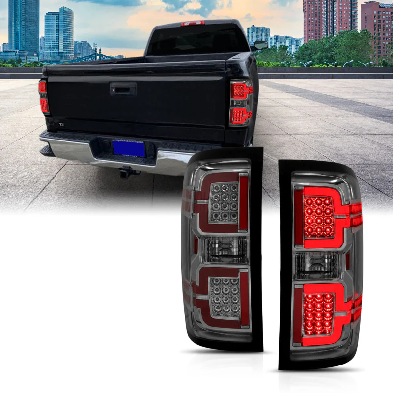 ANZO 2014-2018 Chevy Silverado 1500 LED Taillights Smoke - Image 4