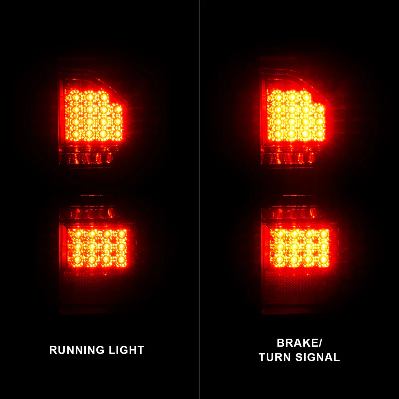 ANZO 2014-2018 GMC Sierra LED Tail Lights Black Housing Smoke Lens - Image 14