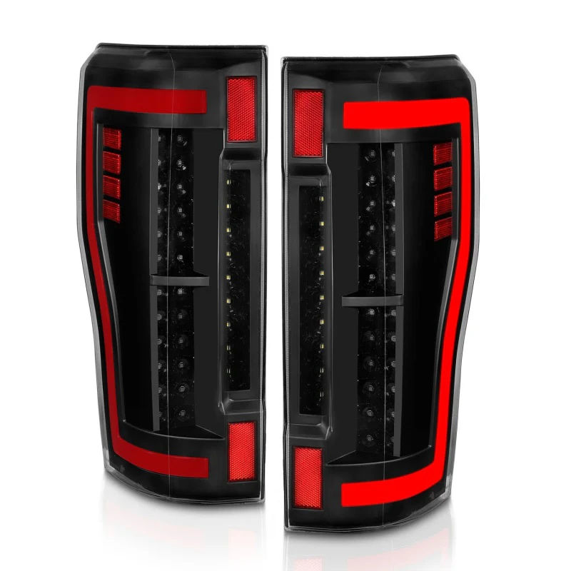 ANZO 2017+ Ford F-250 LED Taillights - Black/Clear - Image 10