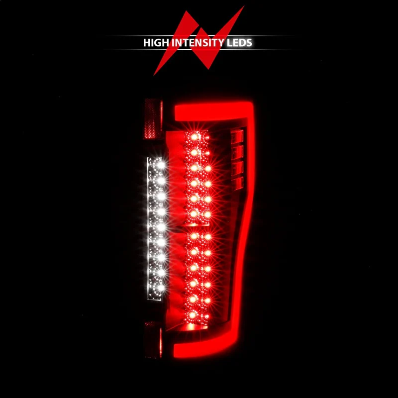 ANZO 2017+ Ford F-250 LED Taillights - Black/Clear - Image 12