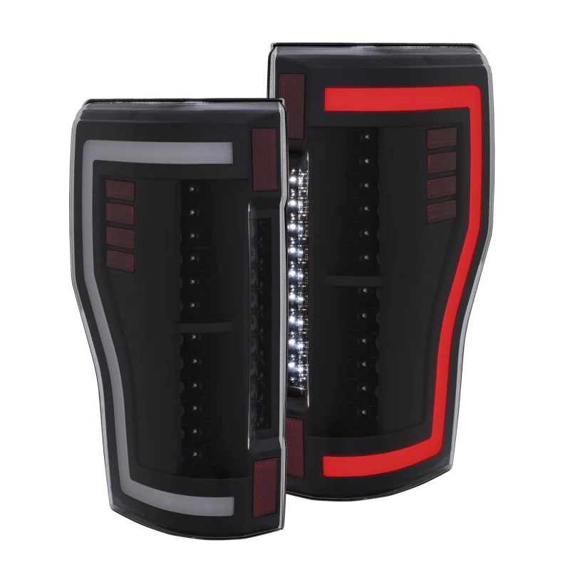 ANZO 2017+ Ford F-250 LED Taillights - Black/Clear - Image 3