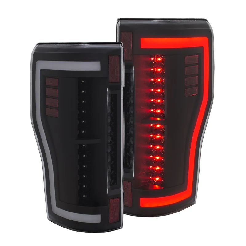 ANZO 2017+ Ford F-250 LED Taillights - Black/Clear - Image 7
