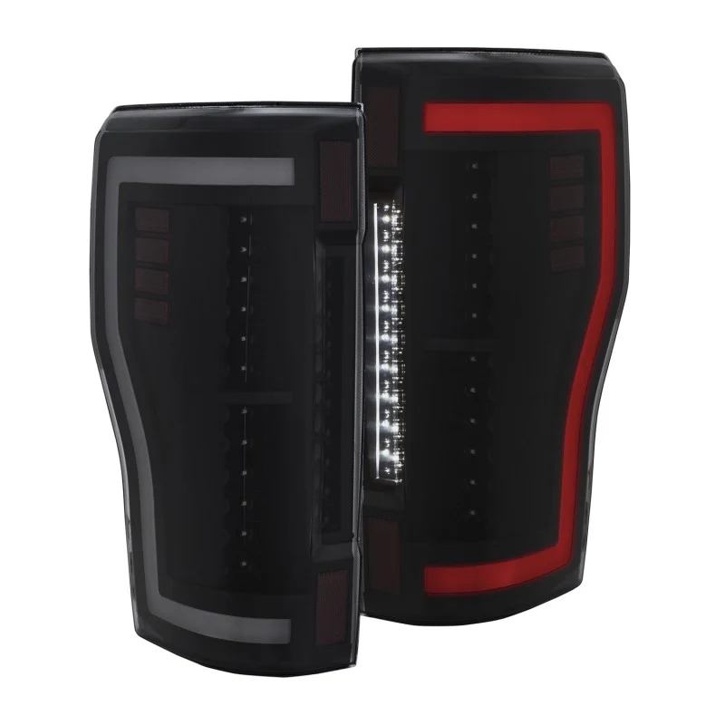 ANZO 2017+ Ford F-250 LED Taillights - Black/Smoke - Image 3